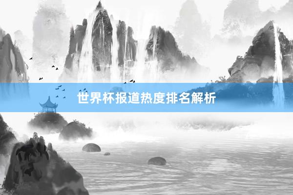 世界杯报道热度排名解析